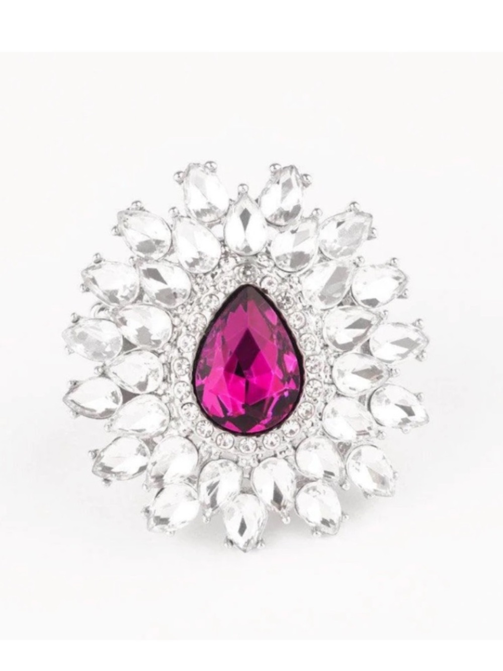 NWT Jewel Ring Paparazzi Who’s Counting? Pink Gem Silver Ring